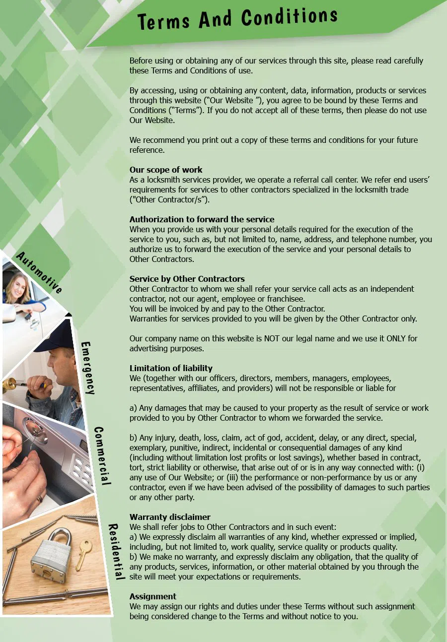 Central Lock Key Store La Mirada, CA 714-969-7178 - TermsAndConditions-2